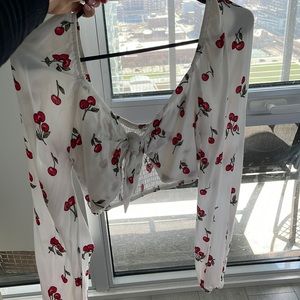 Matching set white and red